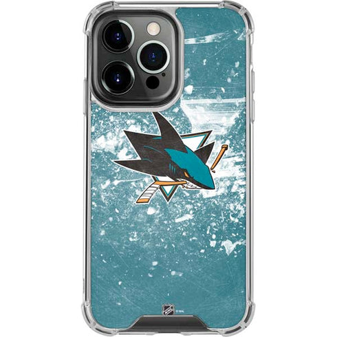 NHL San Jose Sharks Frozen iPhone 15 Pro Clear Case